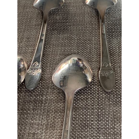 6 International Silver First Love Teaspoons Spoons 1847 Rogers Silverplate6 1/8" - Picture 7 of 9